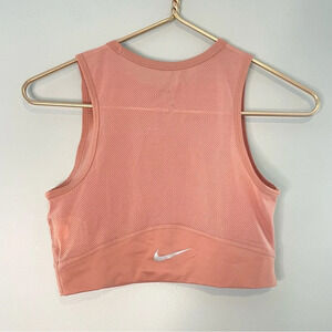 Nike Miler Crop Running Tank Top Peach Small